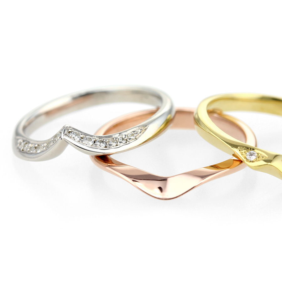 Contour wedding rings by Prism Design.