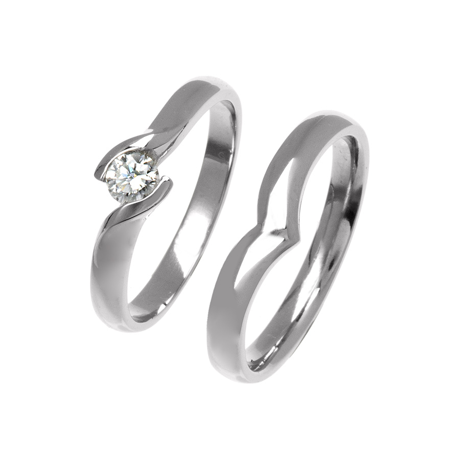 Contour wedding rings by Prism Design.