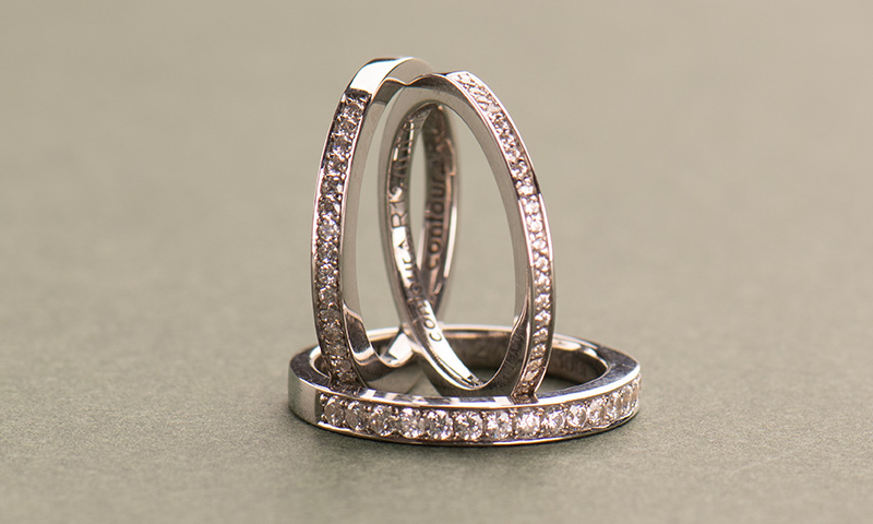 Contour Collection three rings made by prism Design.